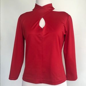 Sexy Anxiety Cafe Top Womens Medium-Large Red